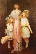 John White Alexander Mrs Daniels with Two Children Sweden oil painting reproduction